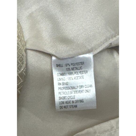 New MAGGY LONDON Starry Night Metallic Jacquard Sheath Dress Beaded Collar SZ 4 - Picture 10 of 10